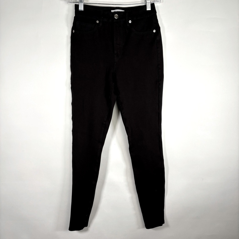 Good American Good Waist 2/26 Womens Black Skinny Jeans High Waisted Tapered